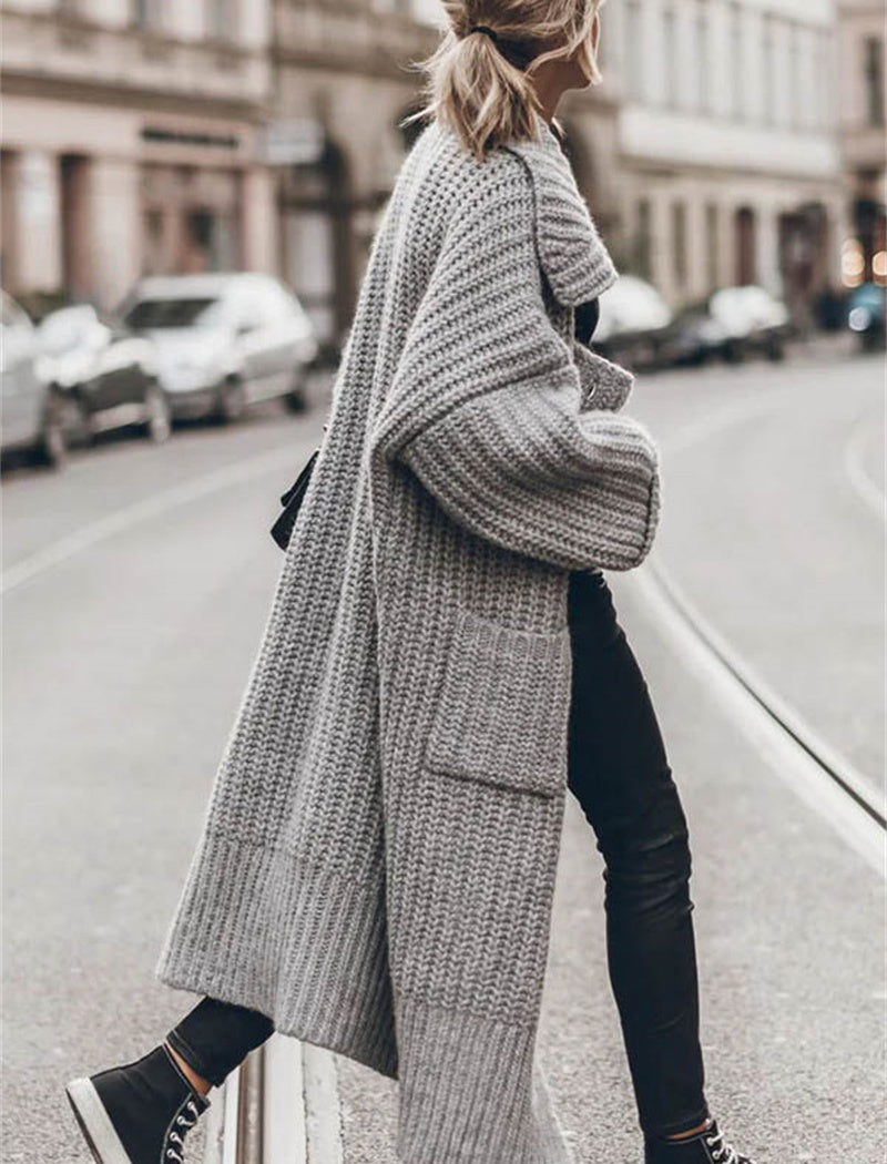 Chunky Knit Open-Front Cardigan