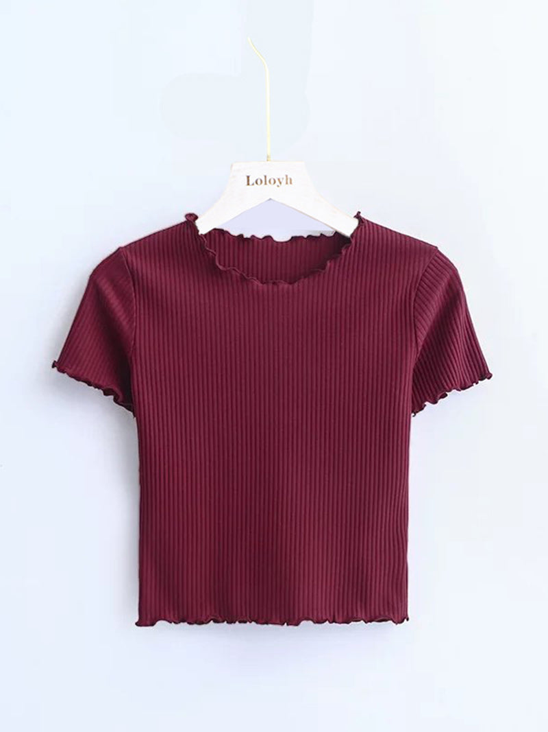 Solid Ribbed Top