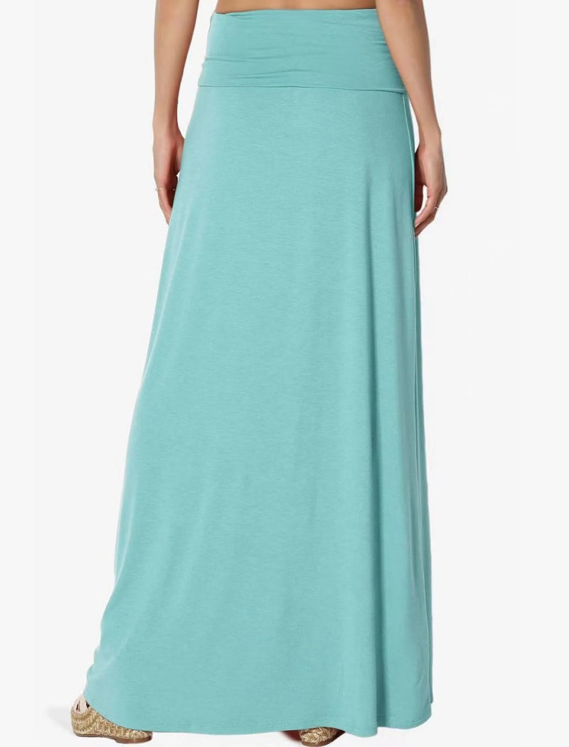 Stretchy Full-Length Maxi Skirt