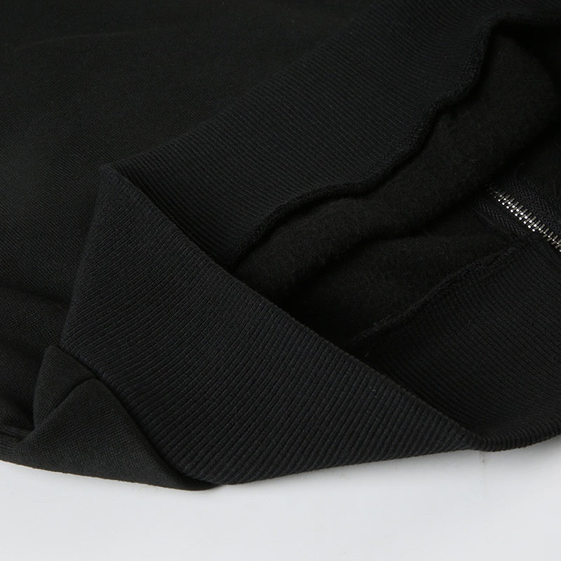 Hooded Fuzzy Patchwork Jacket