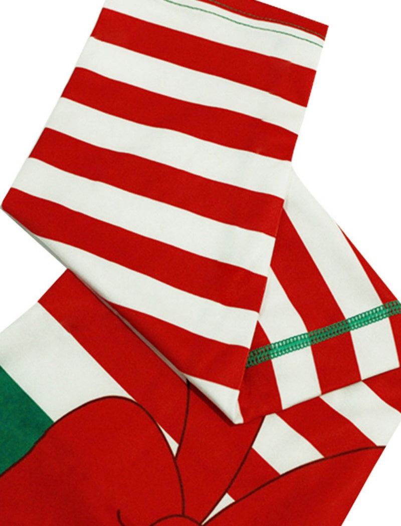 Festive Striped Holiday Leggings