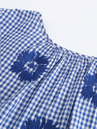 Floral Gingham Maxi Dress