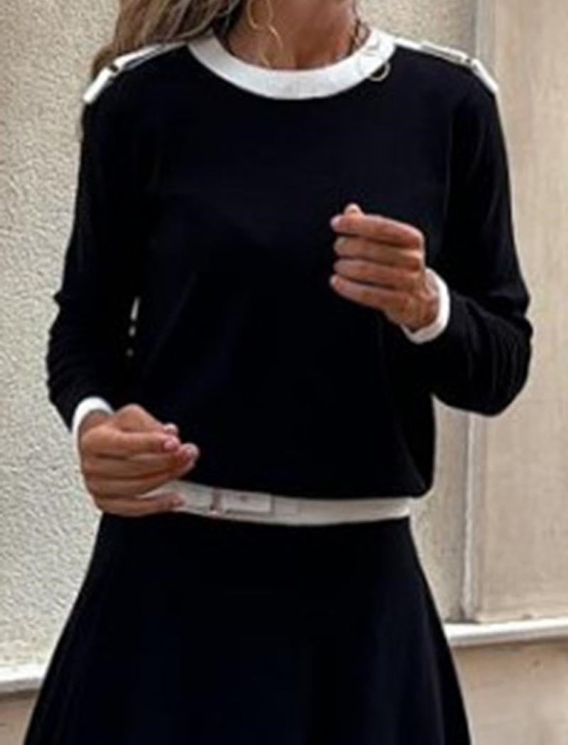 Asymmetrical Skirt Two-Piece Set