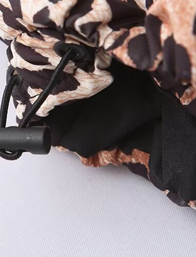 Cozy Leopard Print Puffer Jacket