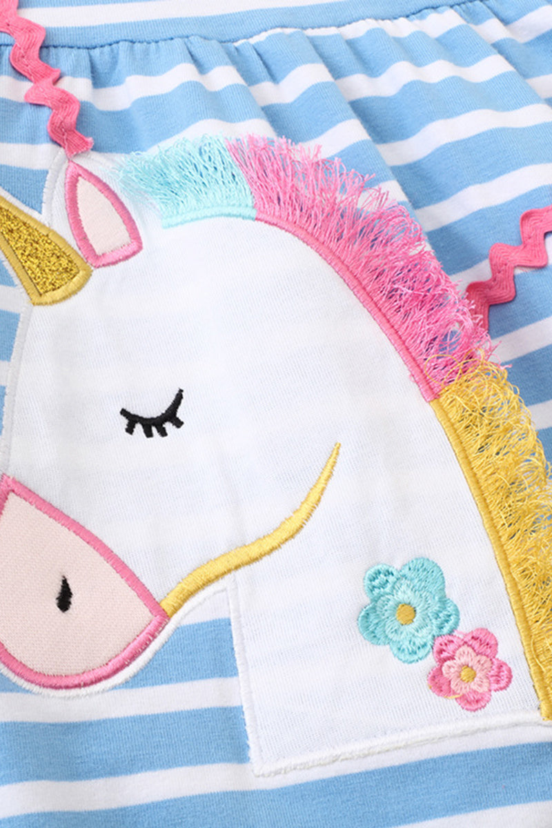 Striped Unicorn Dress (Kids)
