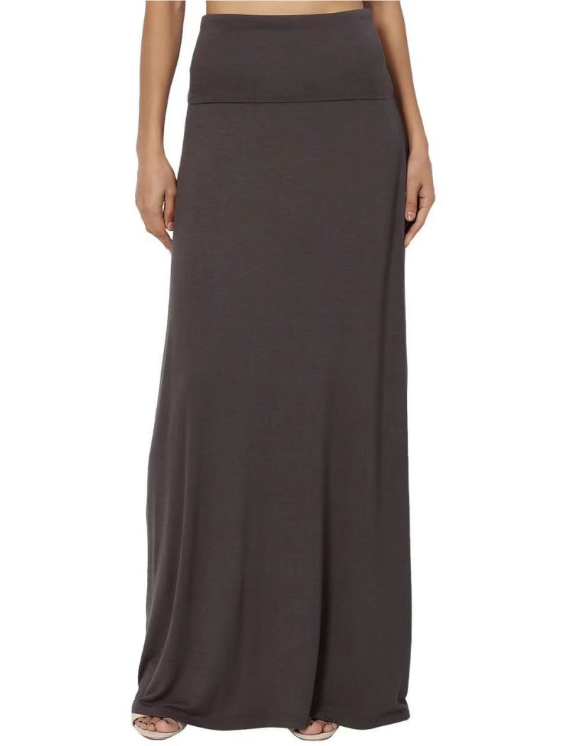 Stretchy Full-Length Maxi Skirt