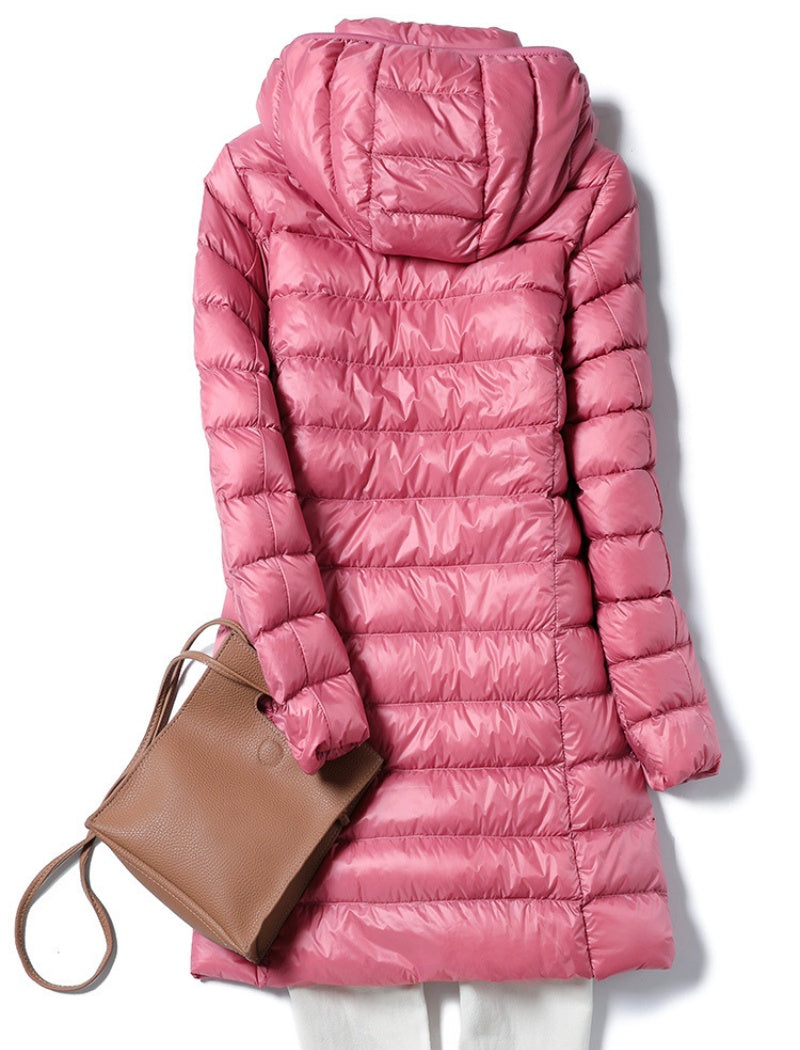 Long Hooded Quilted Coat
