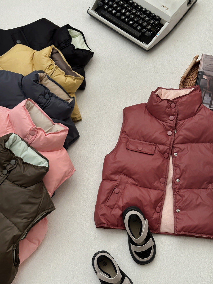 Buttoned Quilted Vest (Kids)