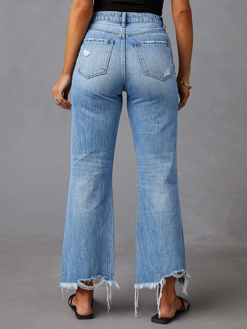 Distressed Flared Jeans