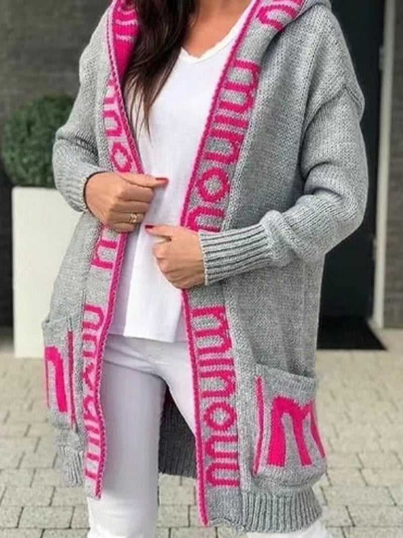 Graphic Print Longline Cardigan