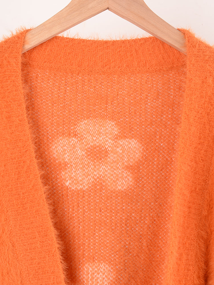 Floral Open-Front Cardigan