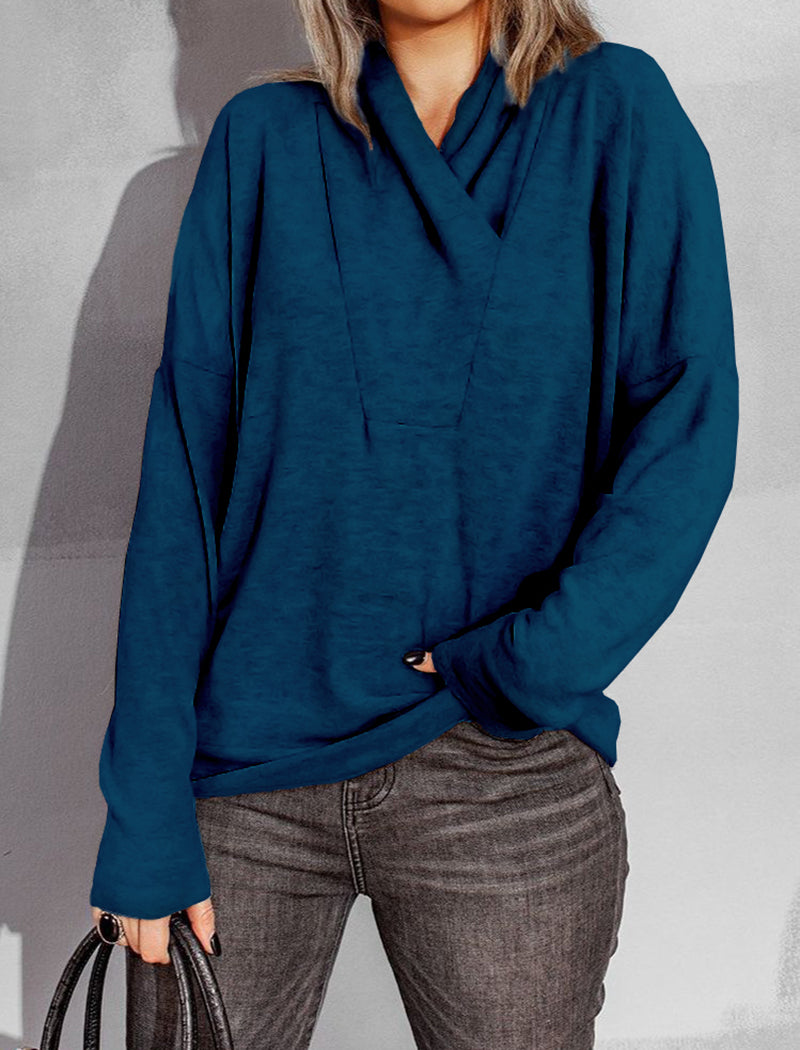 Minimalist V-Neck Oversized Pullover