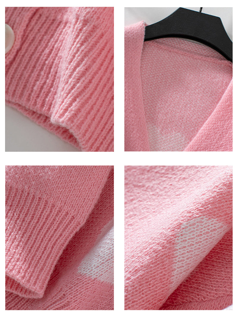 Heart Print Cardigan