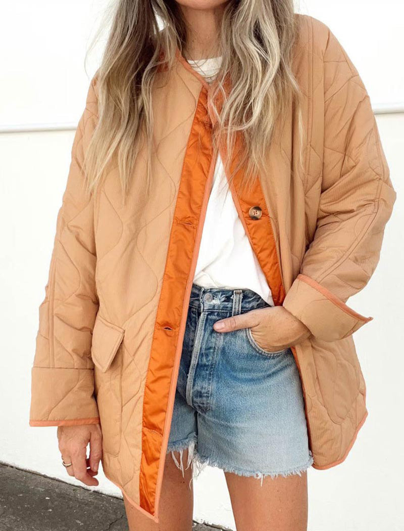 Quilted Colorblock Jacket