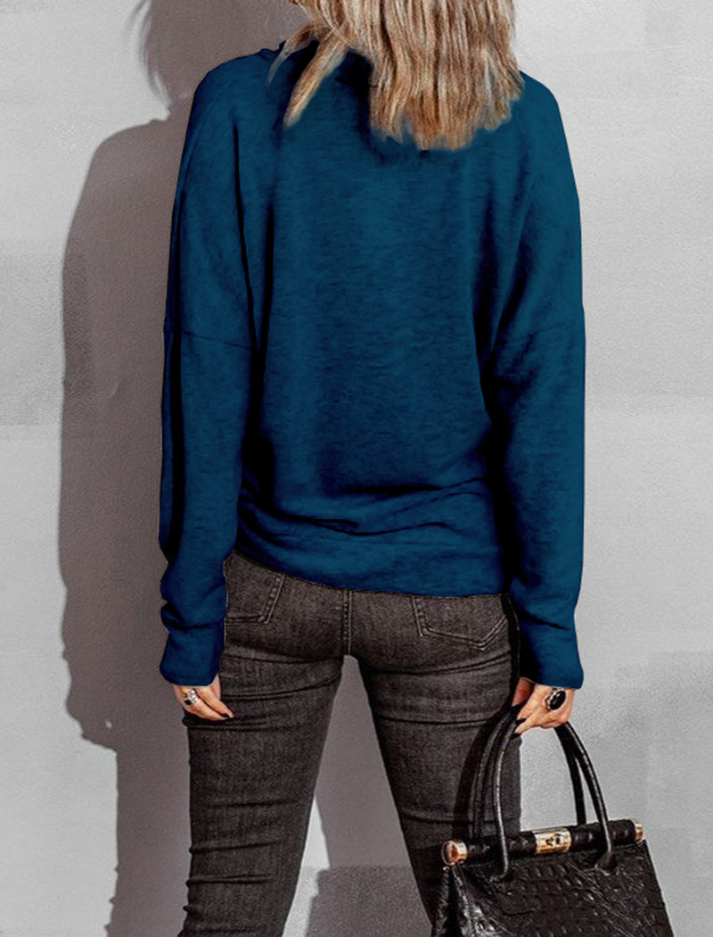 Minimalist V-Neck Oversized Pullover
