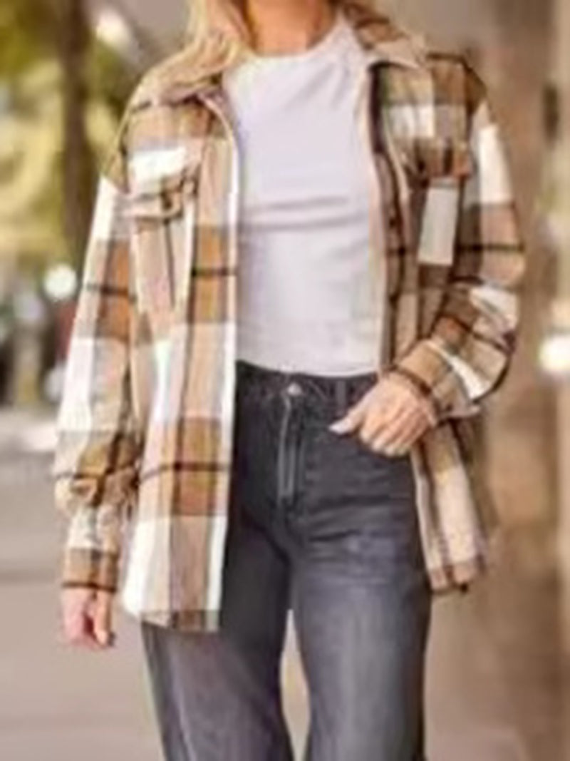 Plaid Button-Up Shacket