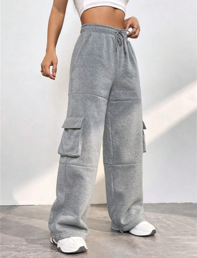 Wide-Leg Cargo Pants