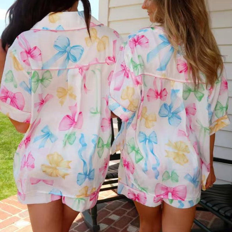 Butterfly Print Short Pajama Set