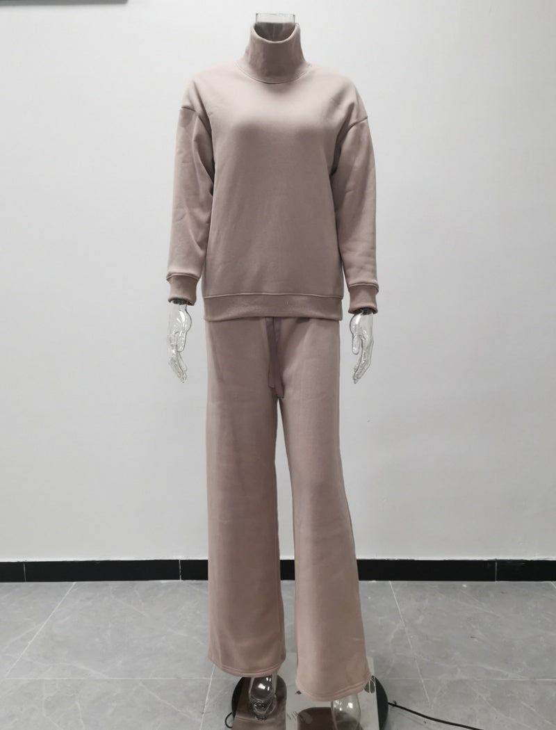 Oversized Knit Top and Wide-Leg Pants Set