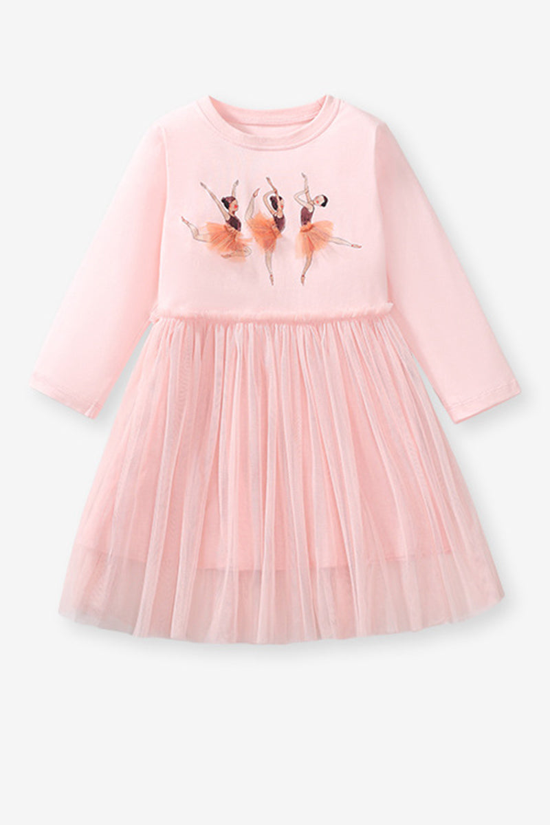 Ballet Print Tulle Dress (Kids)