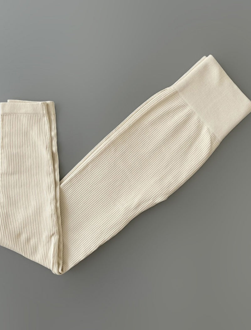 High-Waisted Ribbed Leggings