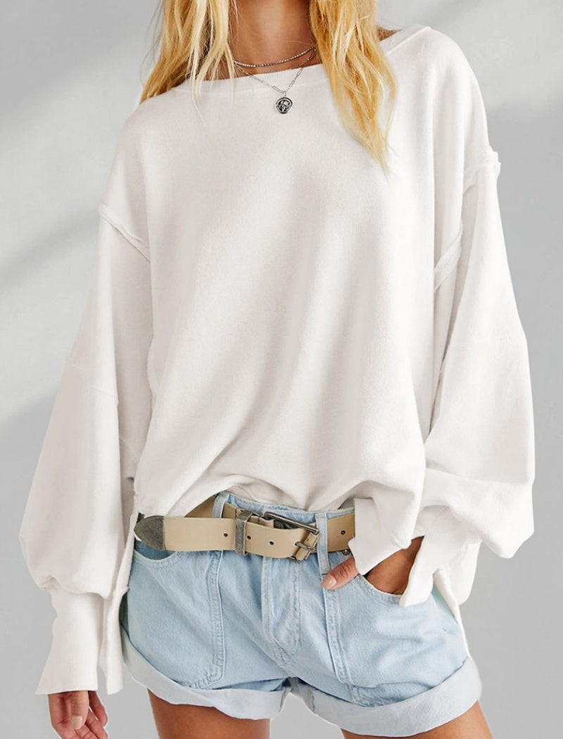 Colorblock Pullover with Contrast Trim