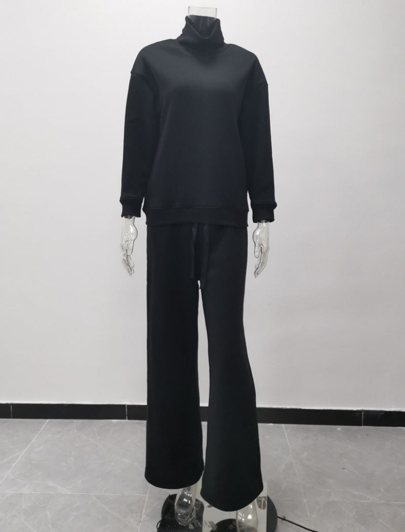 Oversized Knit Top and Wide-Leg Pants Set