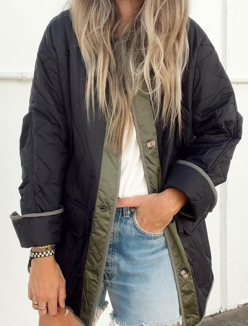 Quilted Colorblock Jacket
