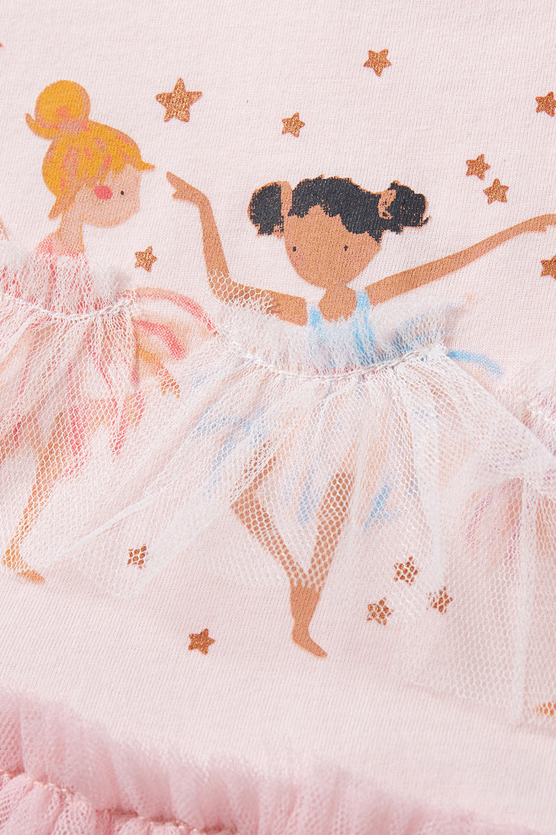 Ballet Print Ruffle Dress (Kids)