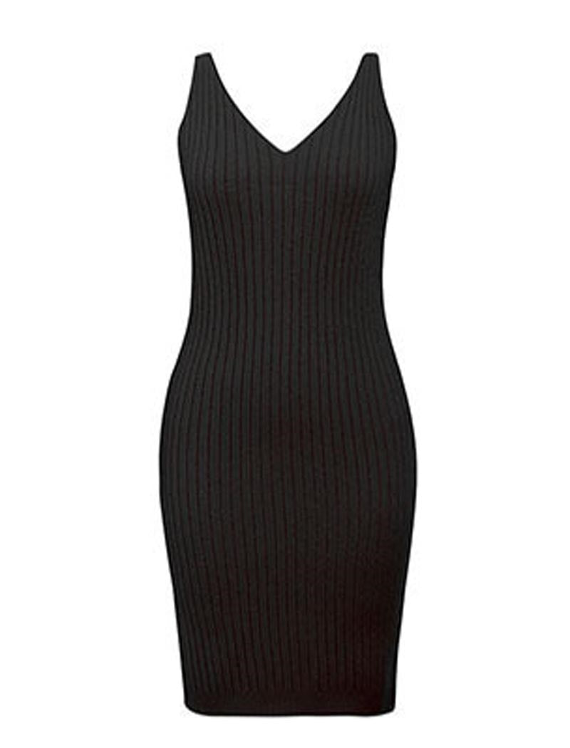 Ribbed Knit Top and Skirt Set