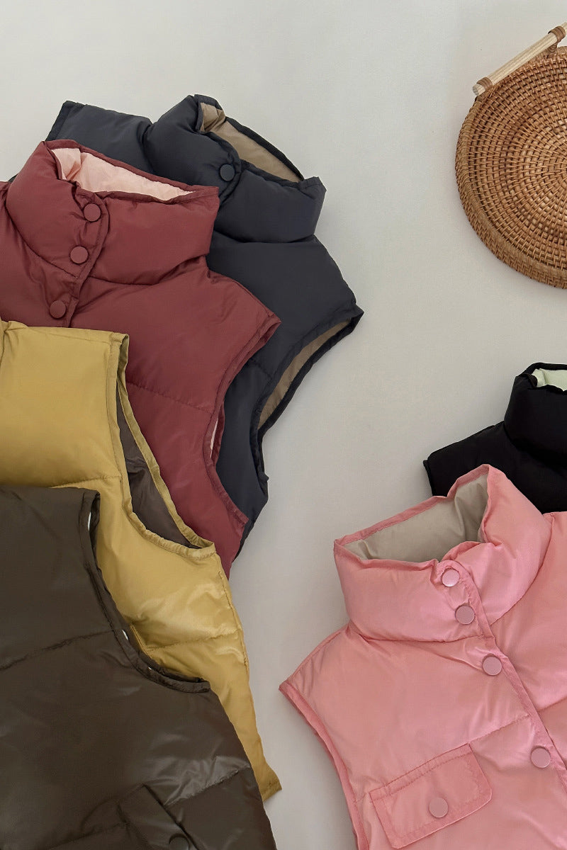 Buttoned Quilted Vest (Kids)