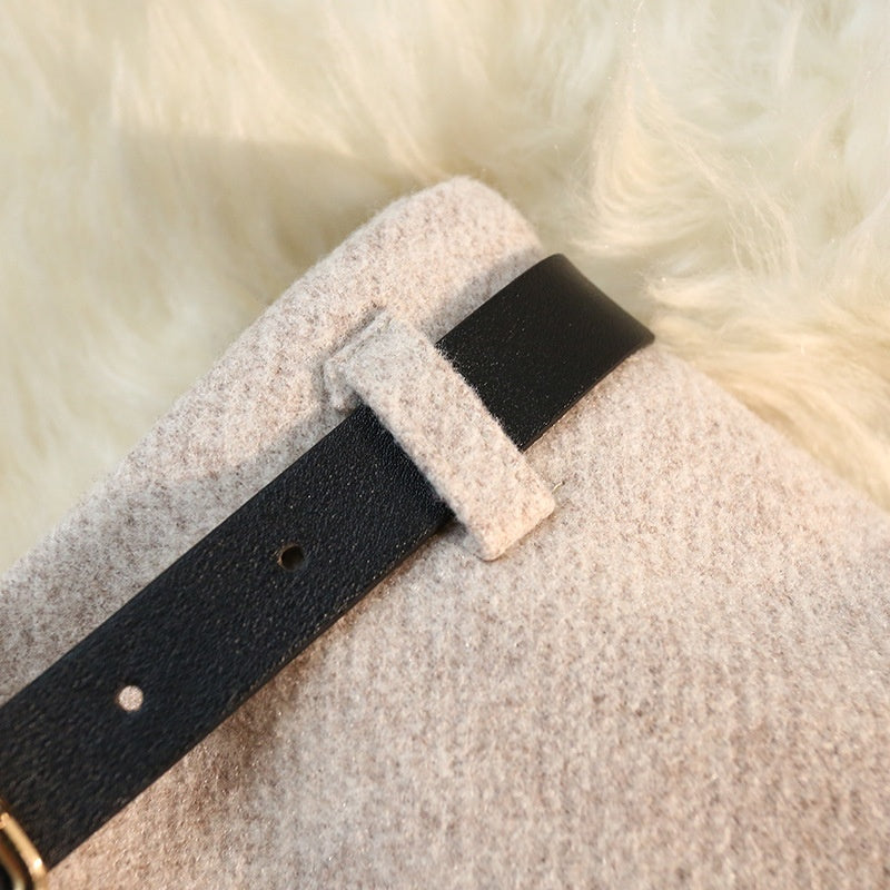 High-Waisted Belted A-Line Skirts