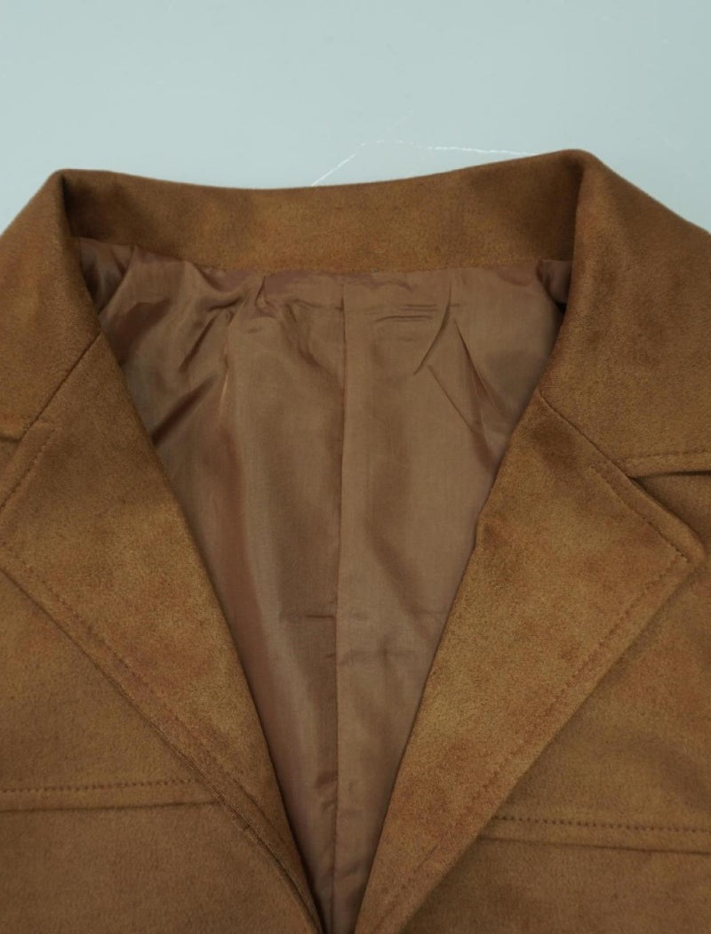 Relaxed-Fit Faux Suede Blazer