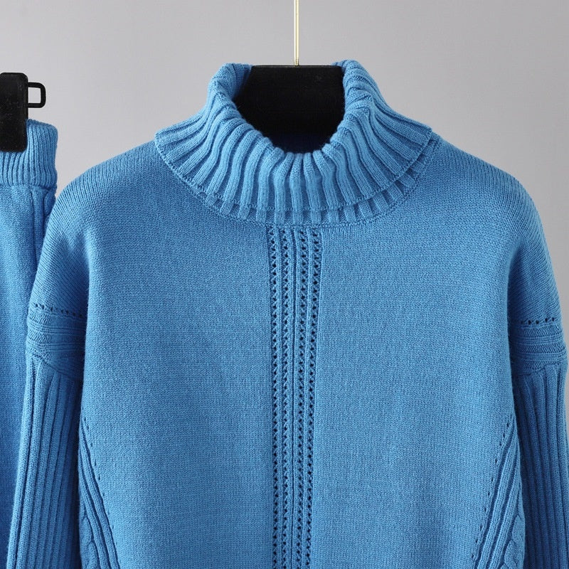 Cable Knit Sweater and Pants Lounge Set