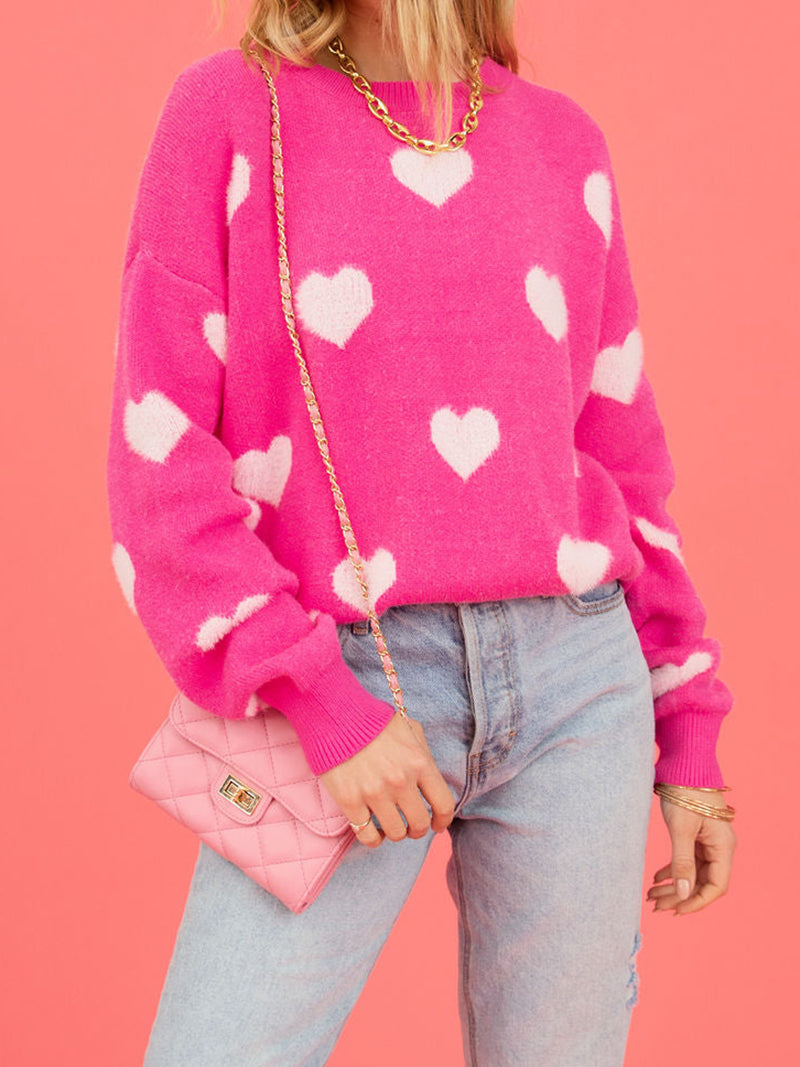 Heart Pattern Sweater