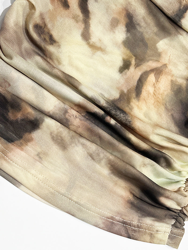 Off-Shoulder Ruched Cropped Top