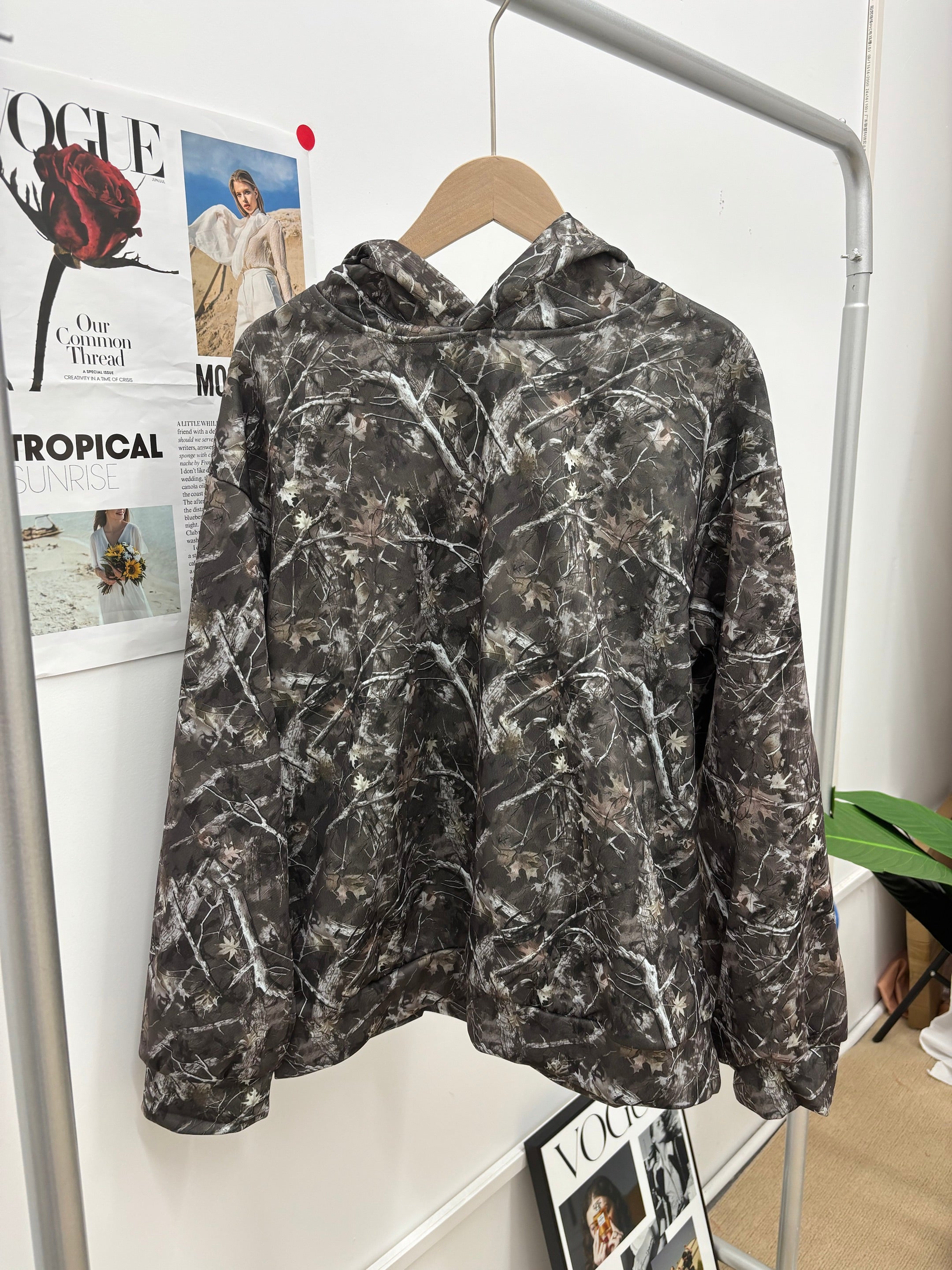 Camouflage Print Casual Hoodie