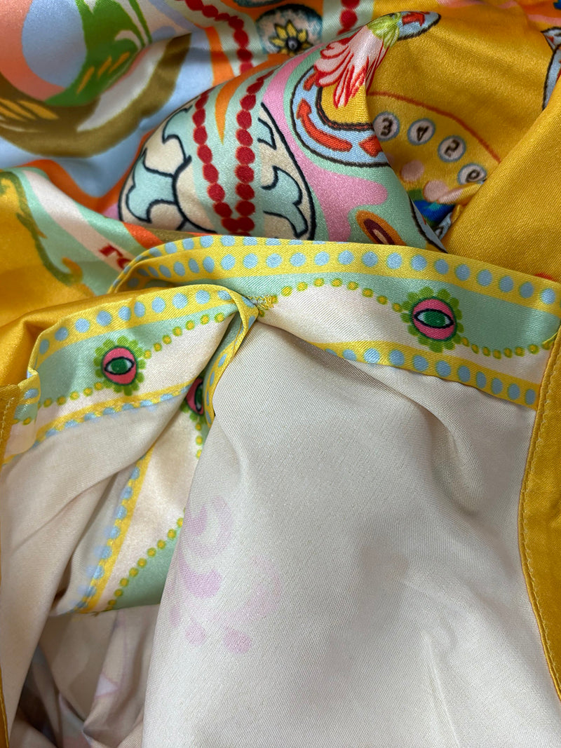 Graphic Print Shirt and Wide-Leg Pants Set