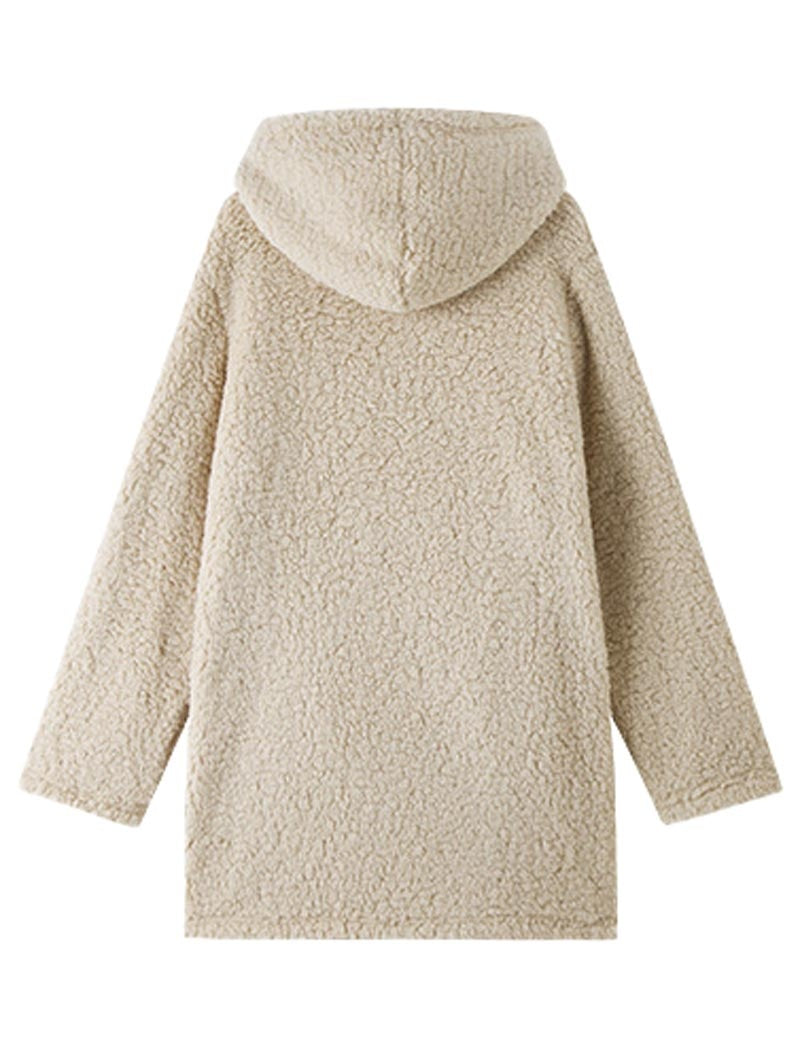 Quilted Detail Sherpa Coat