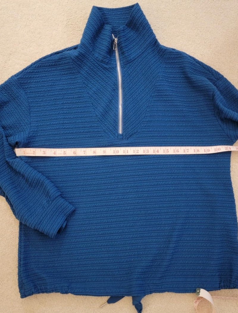 Half-Zip Pullover with Adjustable Hem