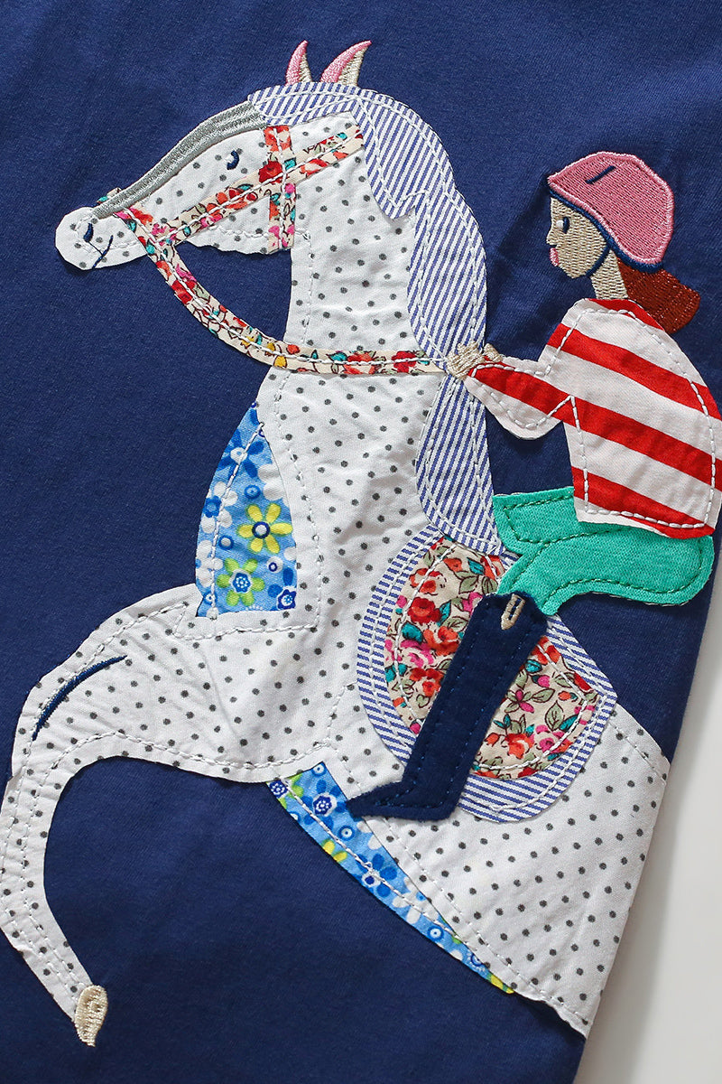 Horse Print Polo Dress (Kids)