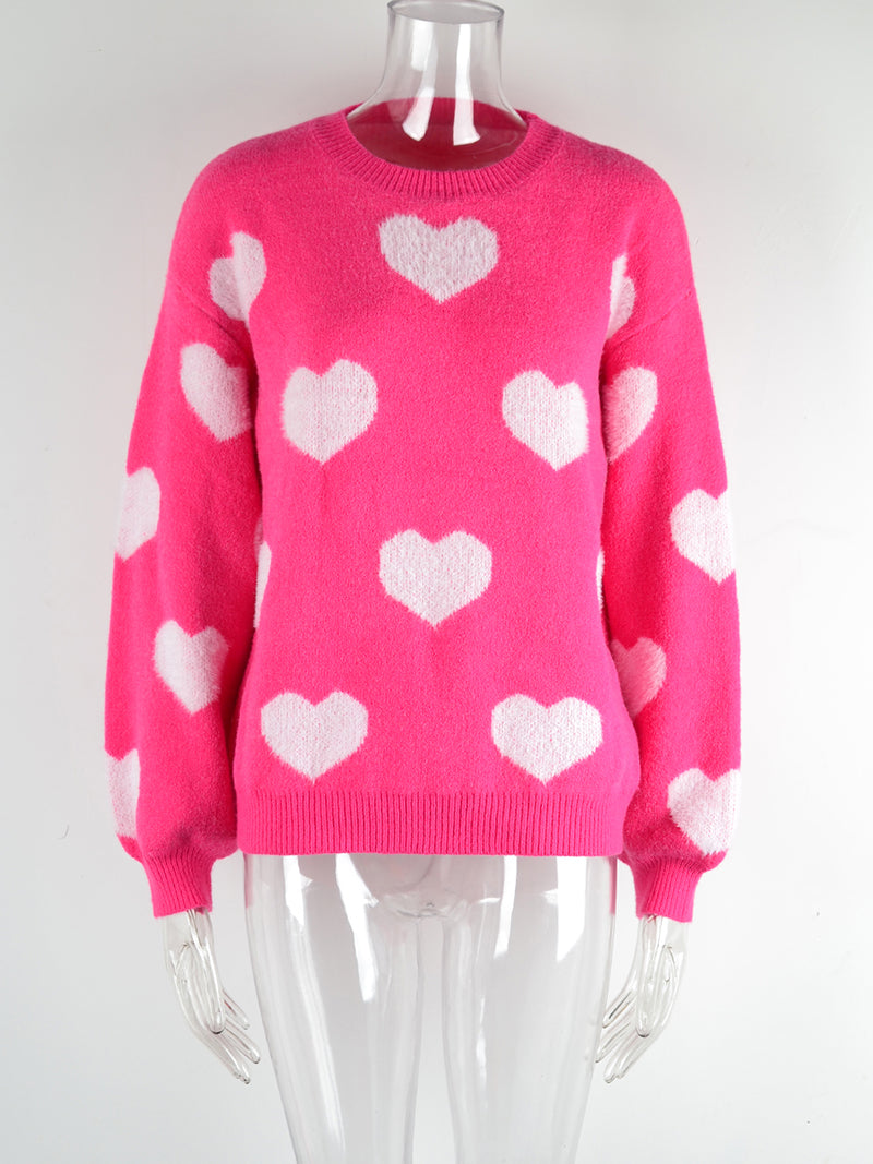 Heart Pattern Sweater