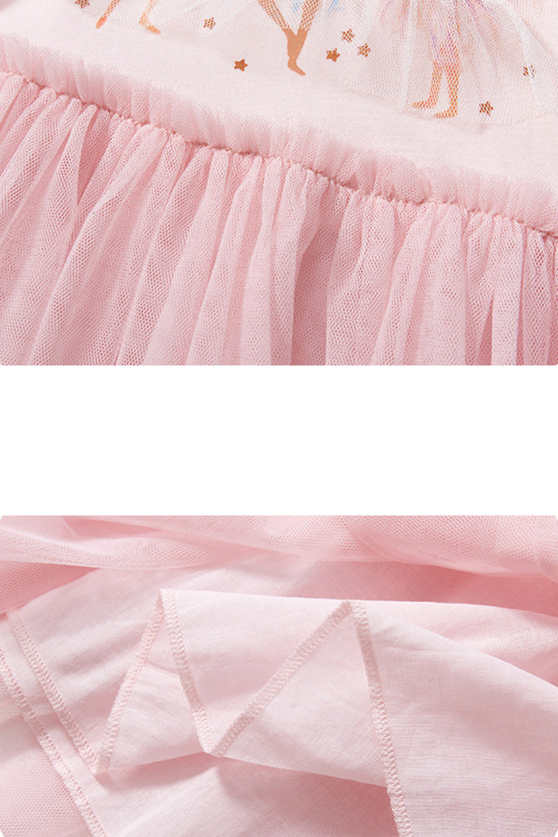 Ballet Print Ruffle Dress (Kids)