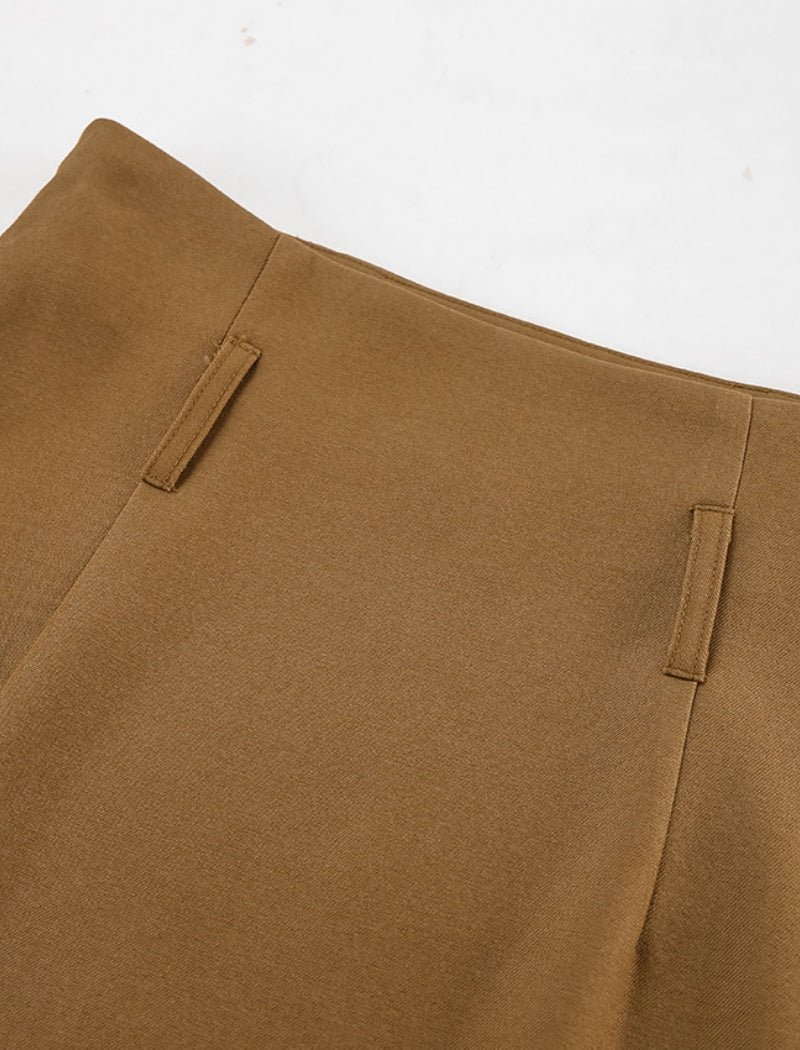 High-Waisted Fishtail Midi Skirt