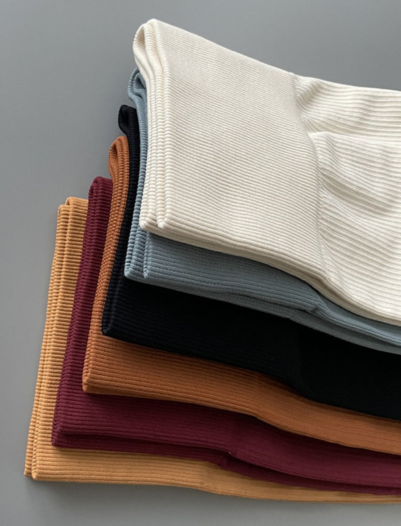 High-Waisted Ribbed Leggings