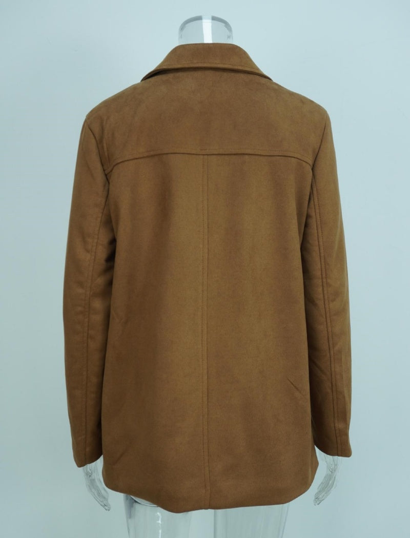 Relaxed-Fit Faux Suede Blazer