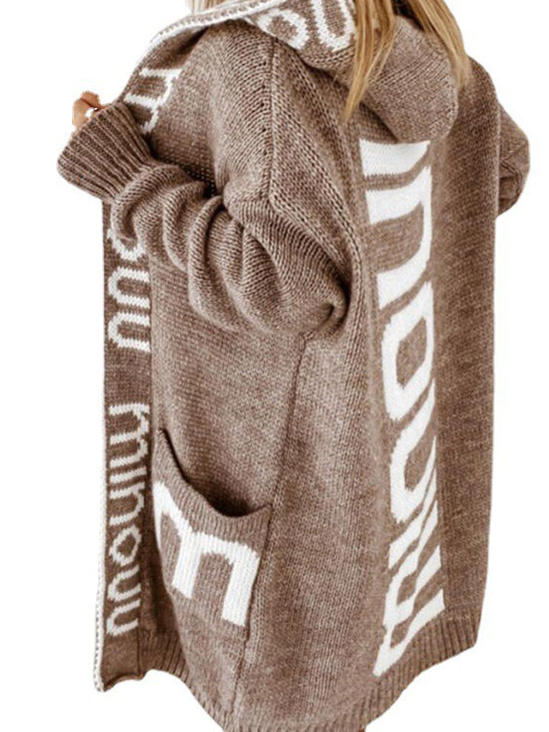 Graphic Print Longline Cardigan