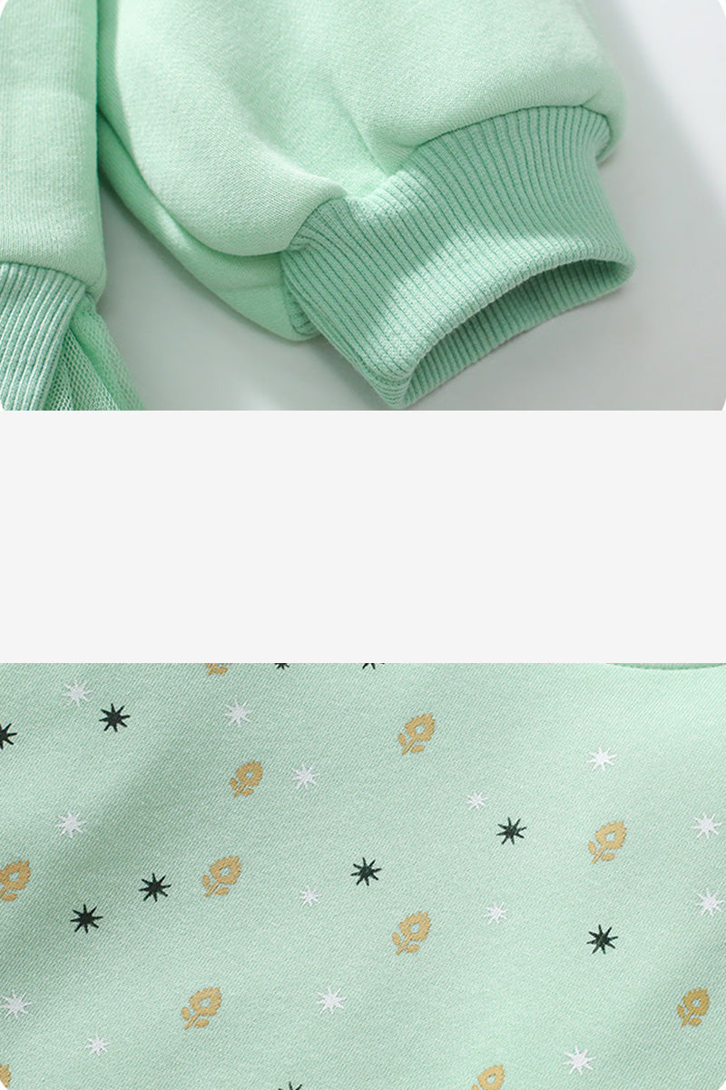 Snow Print Tulle Layered Dress (Kids)