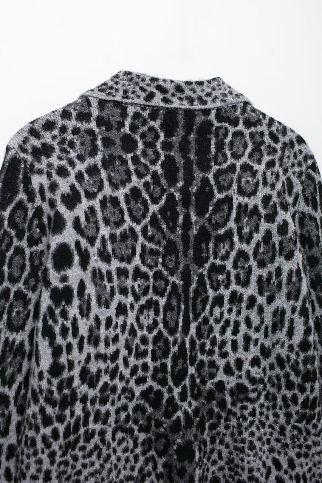 Leopard Print Button-Down Jacket
