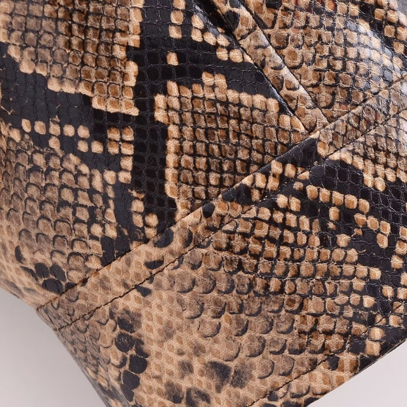 Cropped Faux Snakeskin Jacket